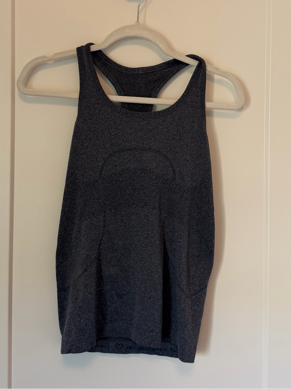 lululemon athletica swiftly Dark Charcoal Racerback Tank